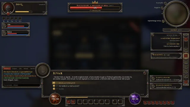 NPC dialogue: answers on keys 1–3.